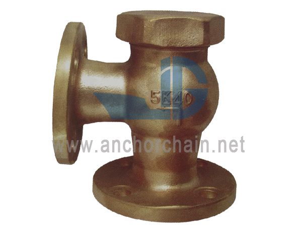 JIS F 7418 Bronze 16K Angkat Periksa Katup Sudut (Tipe Bonnet Union)
