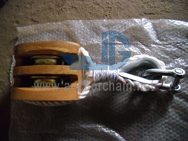 Blok Kayu JIS Tightwire dengan roda ganda
