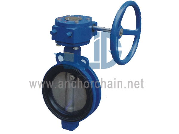 Katup Kupu-Kupu Wafer Laut Dengan Worm Gear JIS F7480